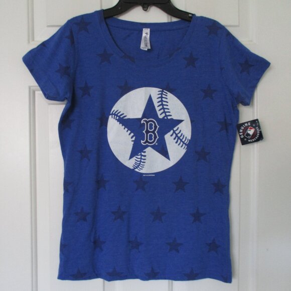 Soft as a Grape Womens S/S Blue Cotton/Poly Brooklyn Dodgers Baseball Tee NWT- S - Picture 1 of 3